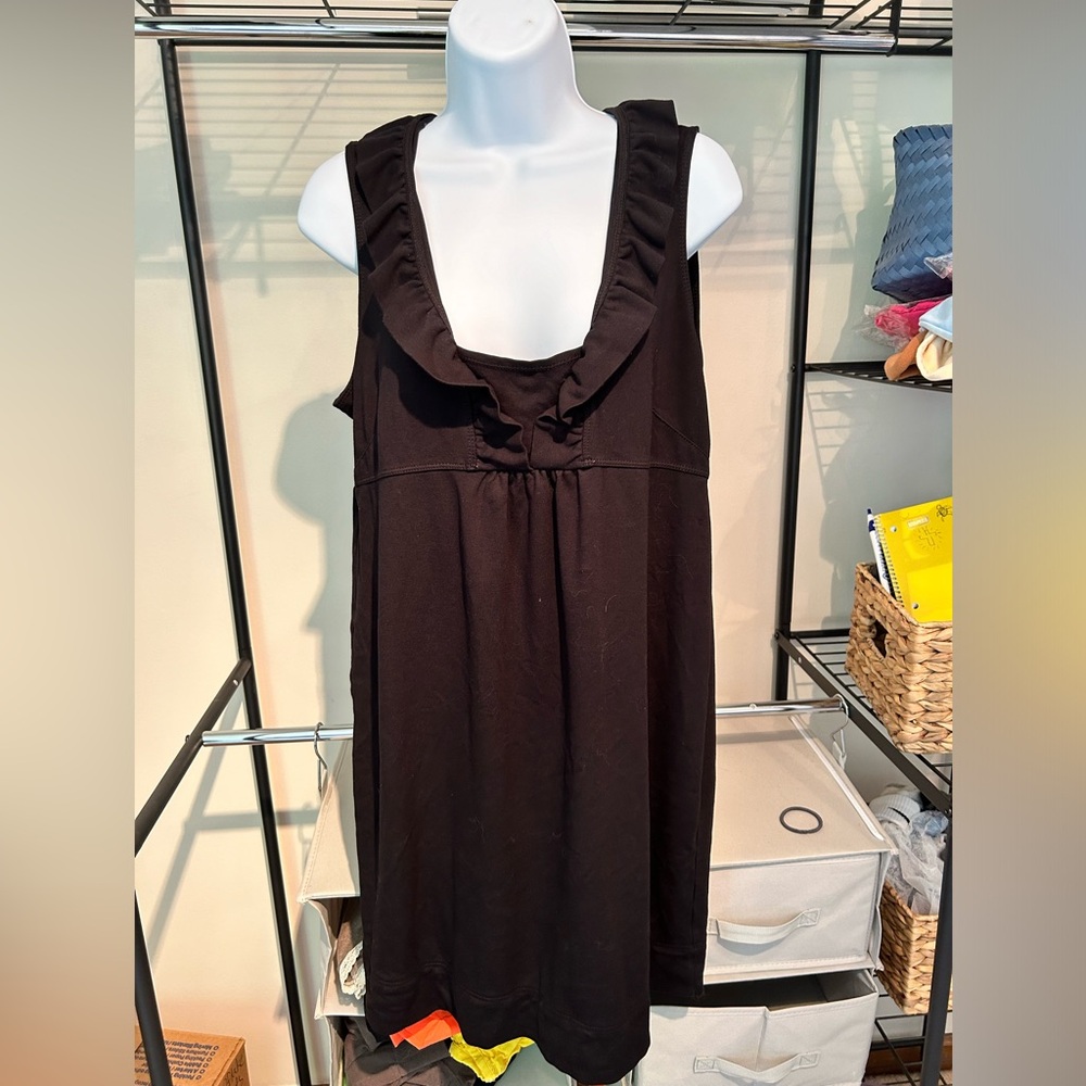 Ann Taylor Loft Size Large Black Sleeveless Knee Length Dress
